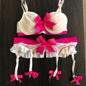 🌸TRASHY LINGERIE authentic valentines lingerie outfit set small HARDLY WORN